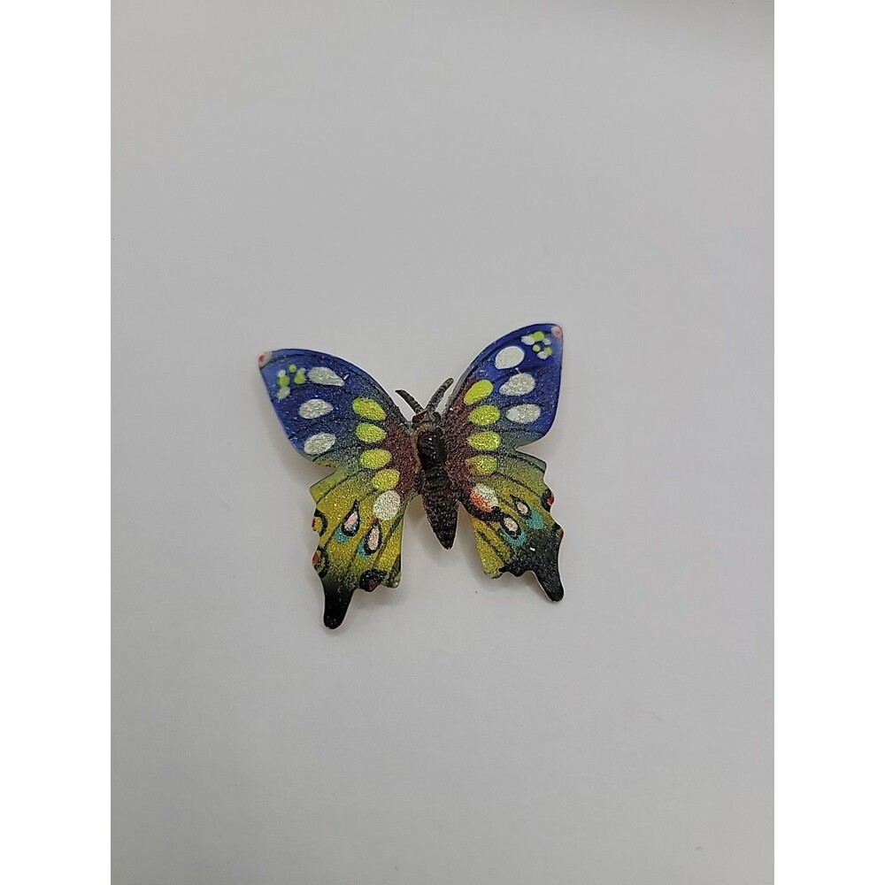 Vintage Butterfly Brooch Acrylic Colorful Pin Marked Korea Jewelry - Picture 7 of 12